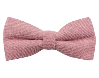 Rose: Dusty Rose Pink Boys Bow Tie, Cotton Boys Bow Tie, Wedding Boys Bow Tie, Gifts for Boys, Bespoke Boys Bow Tie, Handmade Boys Bow Tie