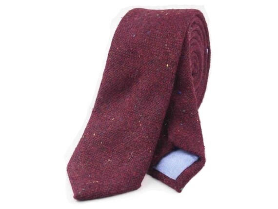 Frederick Thomas mens wool tweed tie in black and white herringbone FT2137