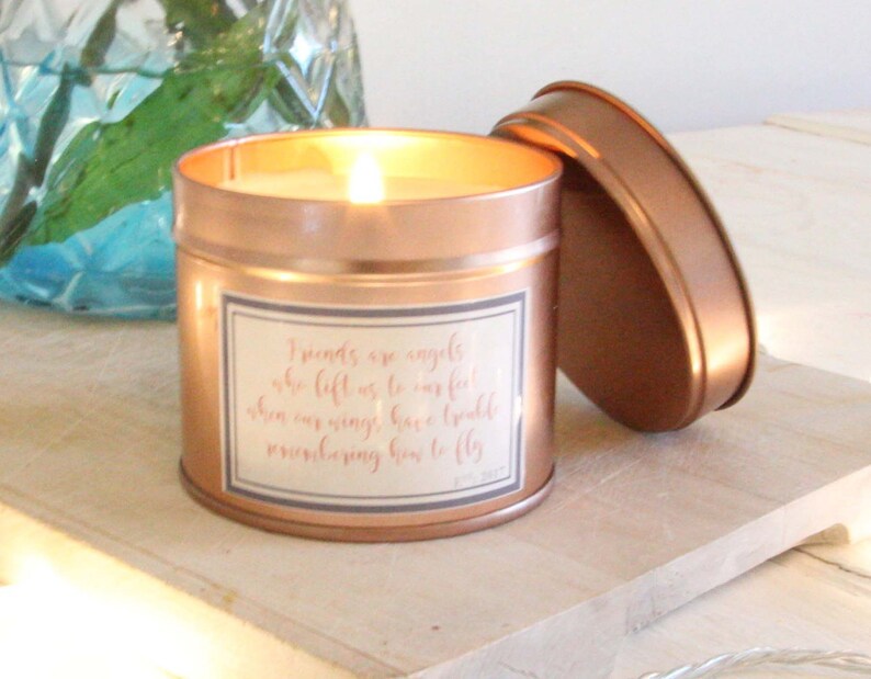 Friendship quote scented candle Etsy
