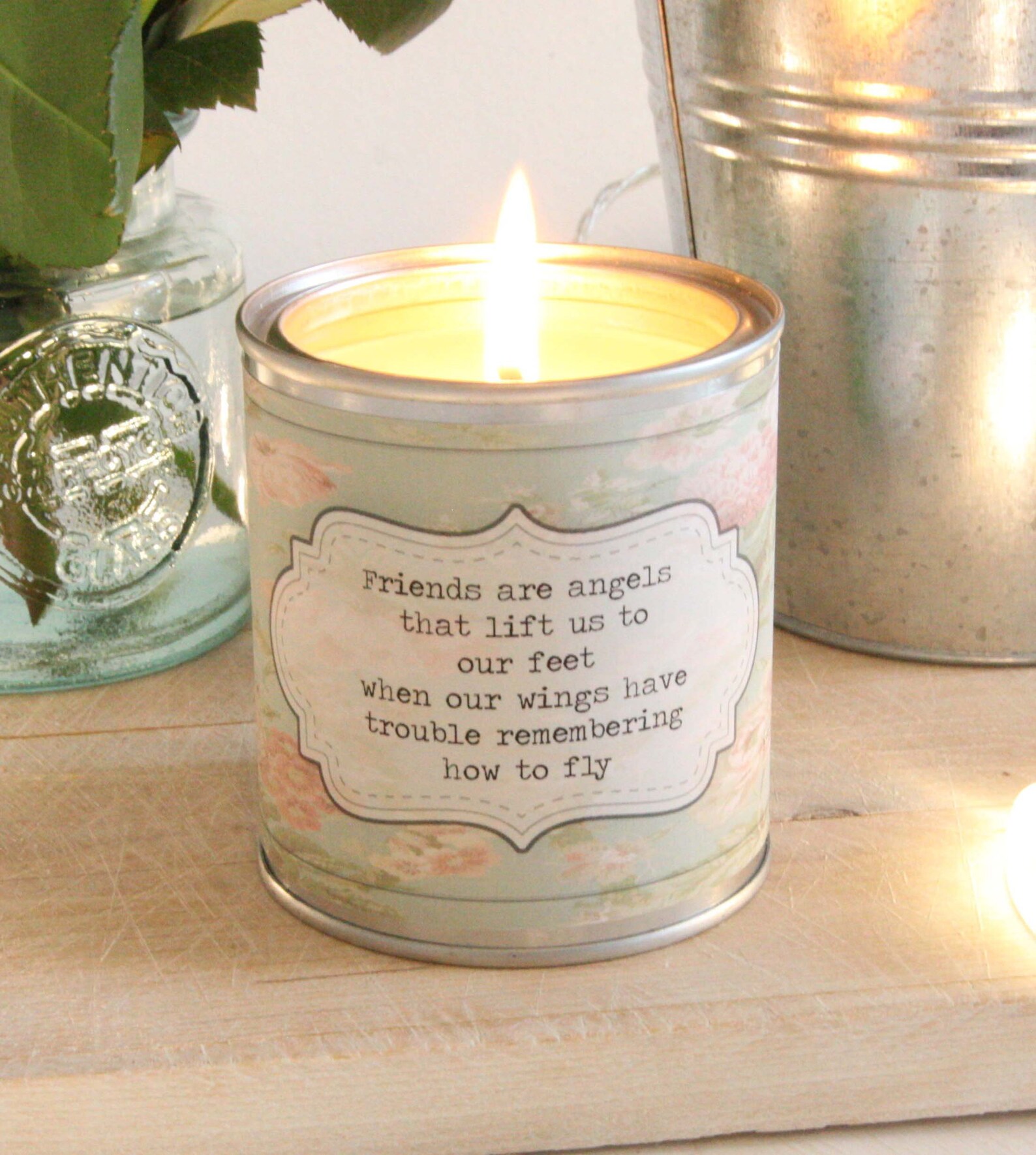Friendship quote scented candle Etsy