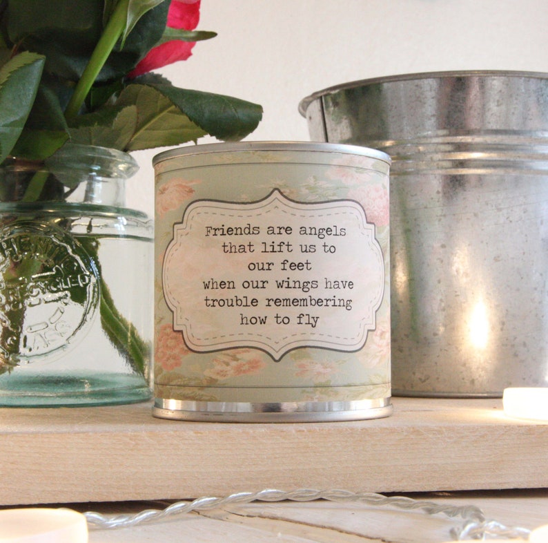 Friendship quote scented candle Etsy