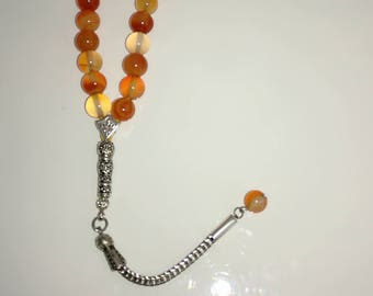 Carnelian Gemstone Tesbih/Prayerbead/Worrybeads