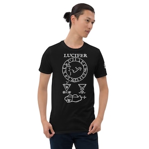 Grimoire Sigil of Lucifer Short sleeve t-shirt