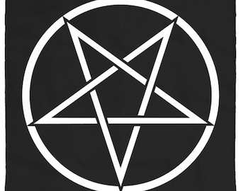 Inverted Pentagram Altar Cloth Banner