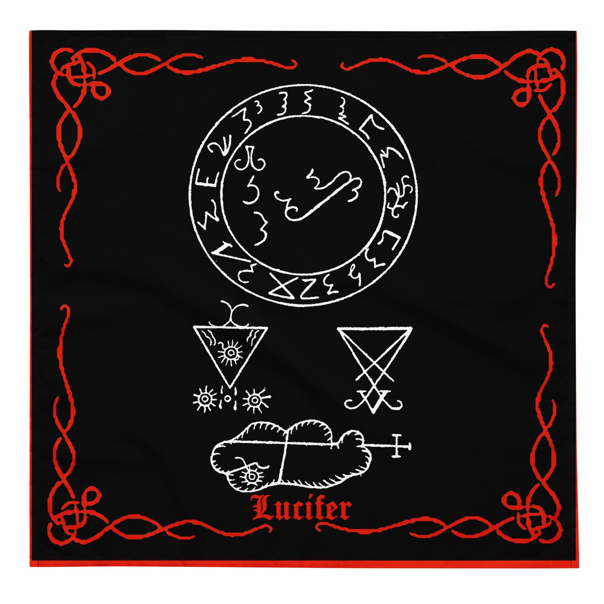 Demon Altar Cloth - Seal of Lucifer From the Grimoirium Verum - Etsy