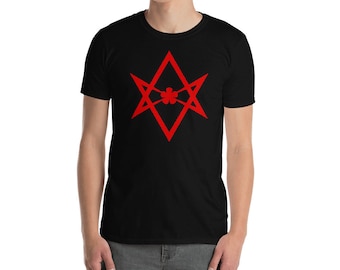 Camiseta unisex de manga corta con hexagrama Unicursal de Thelema