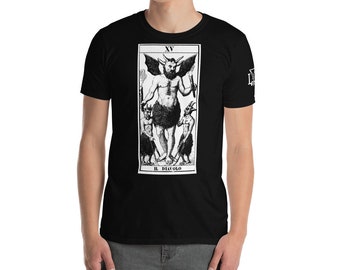 Diabolos Devil Vintage Tarot Card Short-Sleeve Unisex T-Shirt