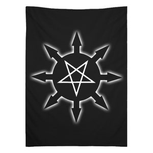 Algol &#39;Eclipse&#39; Luciferian Black Magick Star Tapestries
