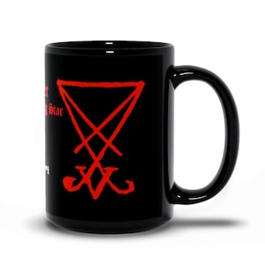 Sigil Of Lucifer Black Mugs