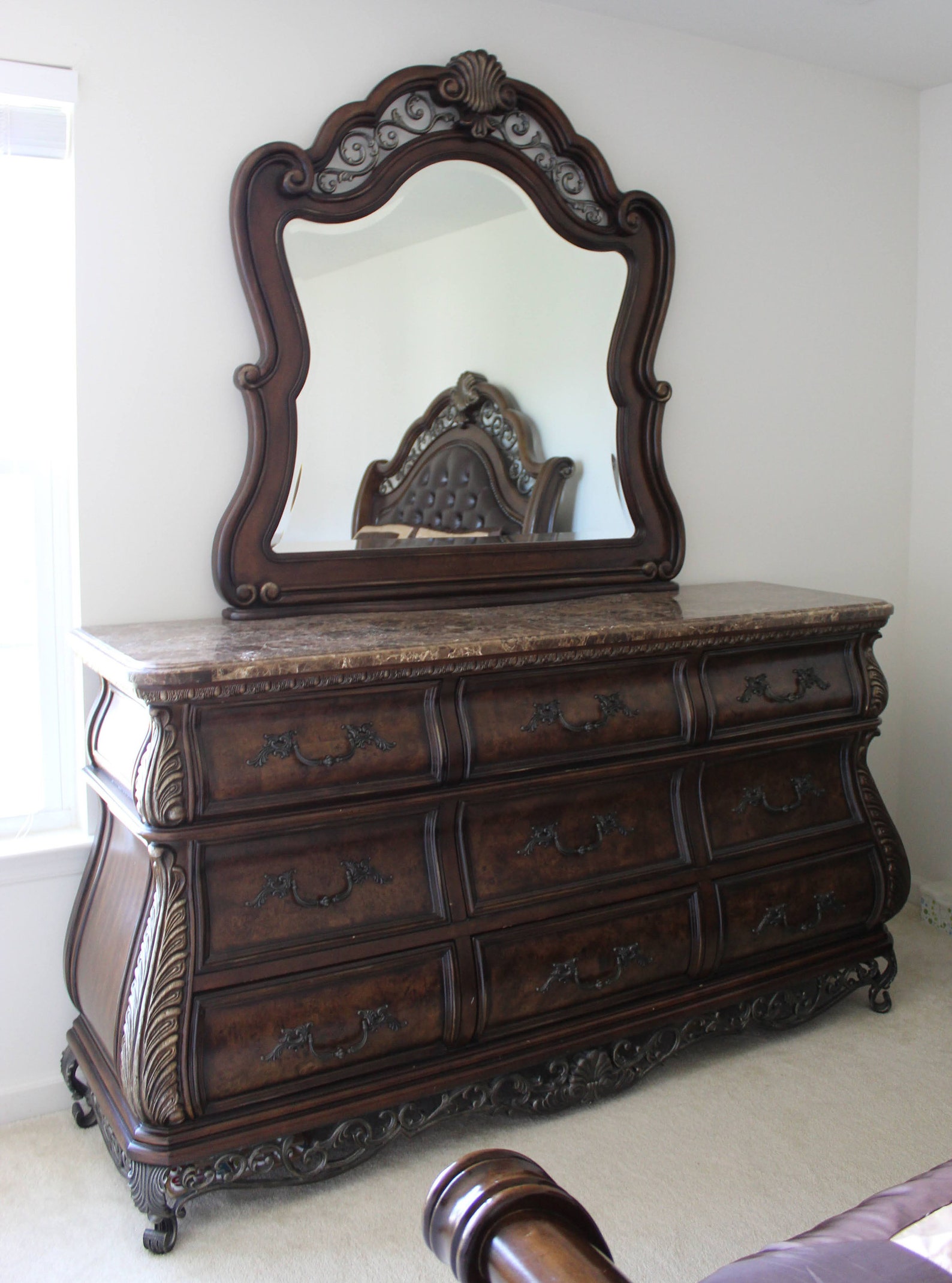 Pulaski Bedroom Set Queen Bed 2 Night Stands Dresser with Etsy