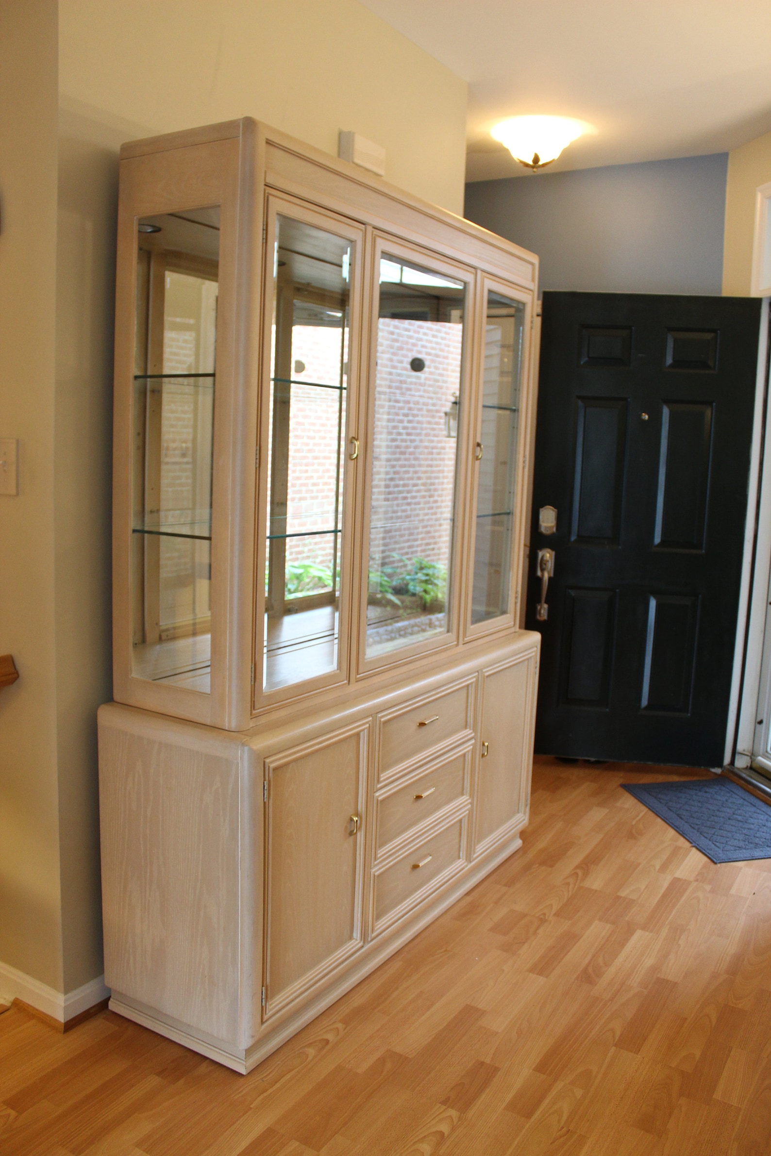 Thomasville Limed Cerused Oak China Hutch Display Case Etsy