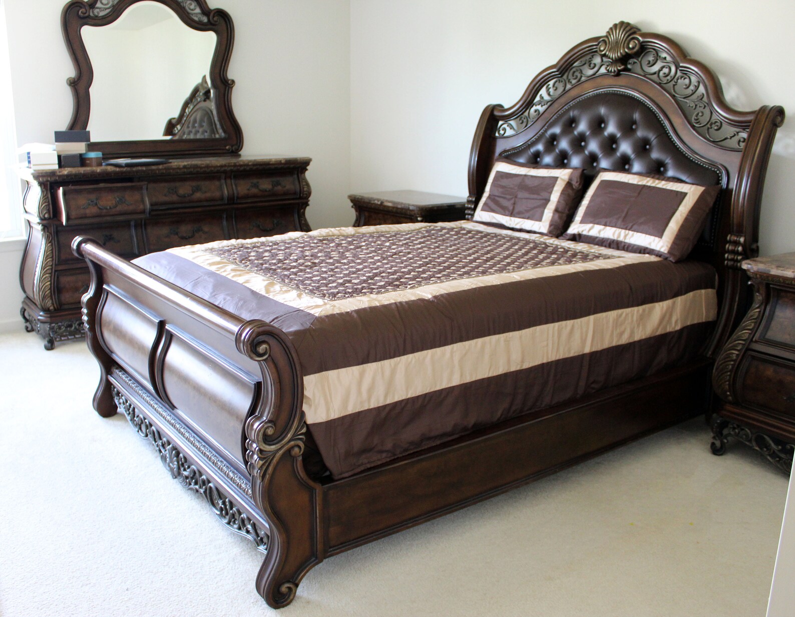 Pulaski Bedroom Set Queen Bed 2 Night Stands Dresser with Etsy