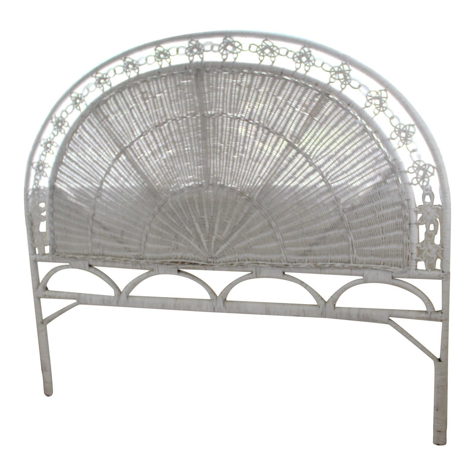 White Wicker Headboard Fits Queen Full or Double Etsy