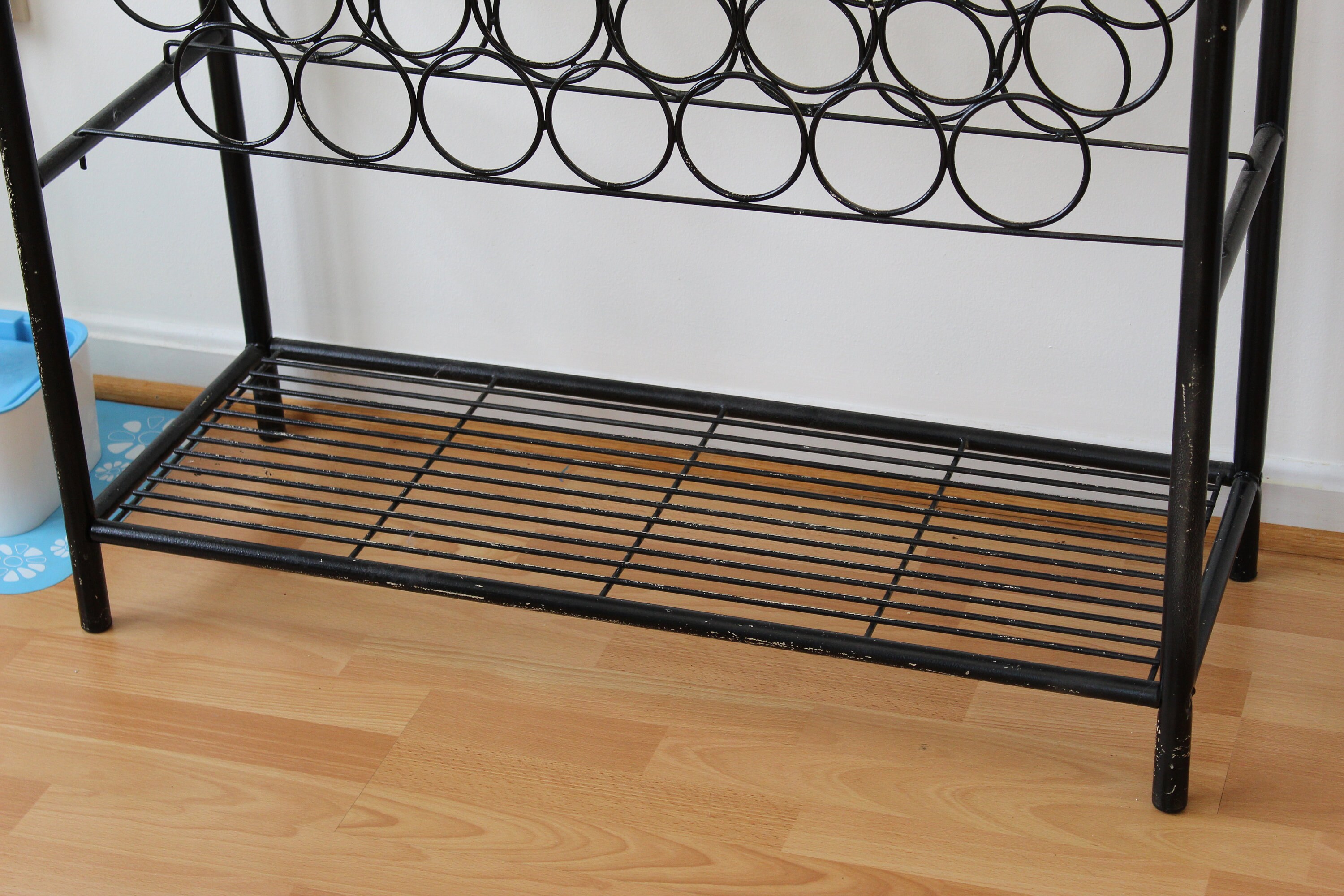 Black wrought iron bakers rack etagere wine rack Etsy