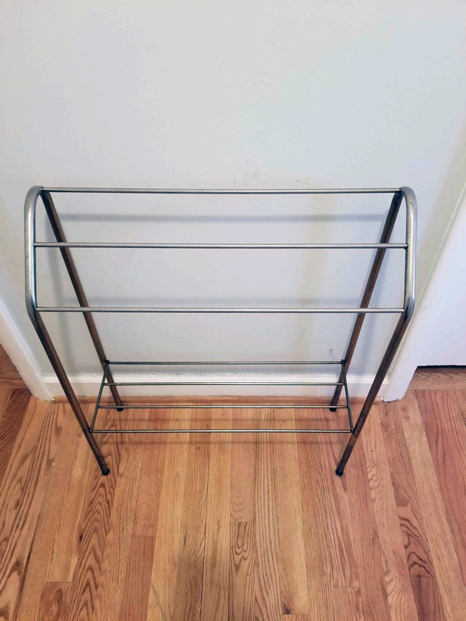 Vintage metal free standing towel rack blanket rack quilt rack Etsy