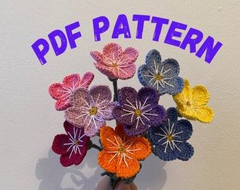 Forget-Me-Not Flower Crochet Pattern