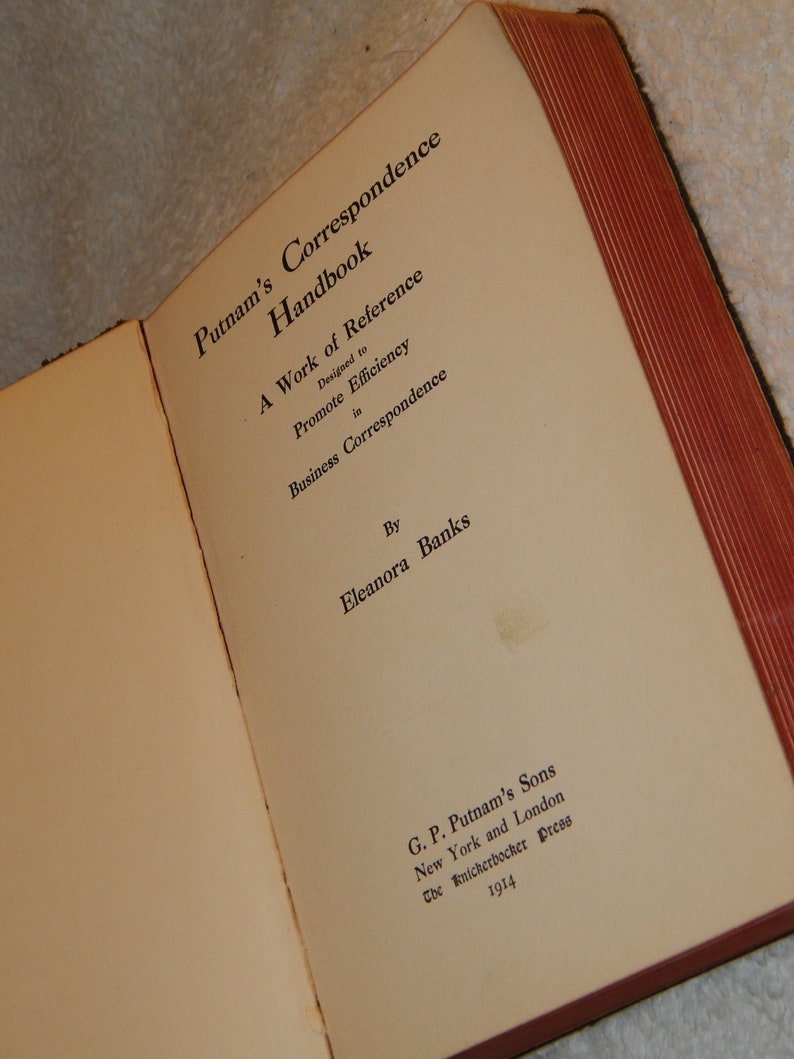 1910er Jahre Korrespondenz Handbuch 1914 Putnam Von Eleonora Etsy
