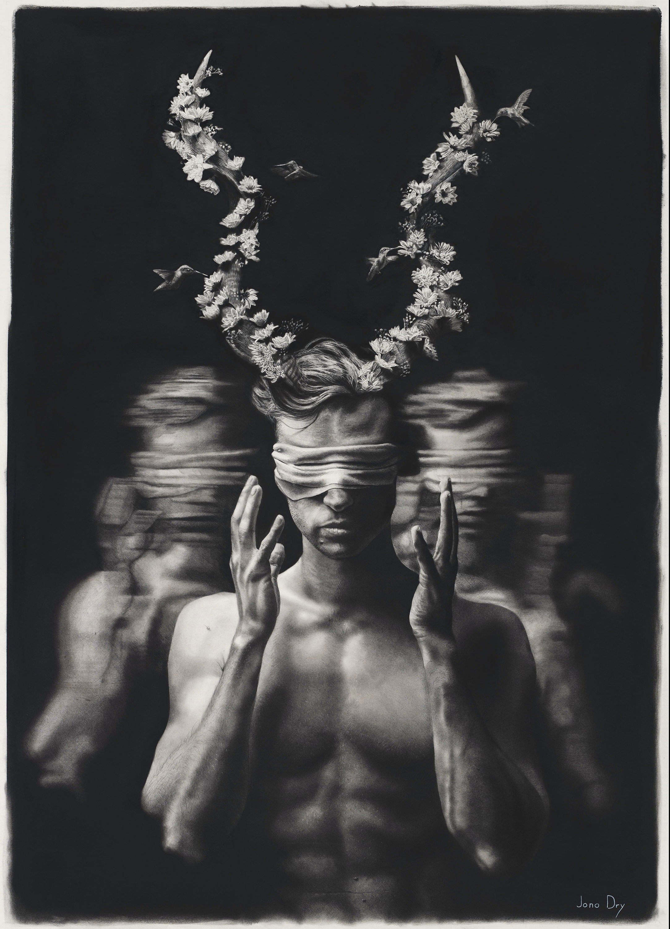 Berkana Jono Dry Pencil Drawing Print Etsy