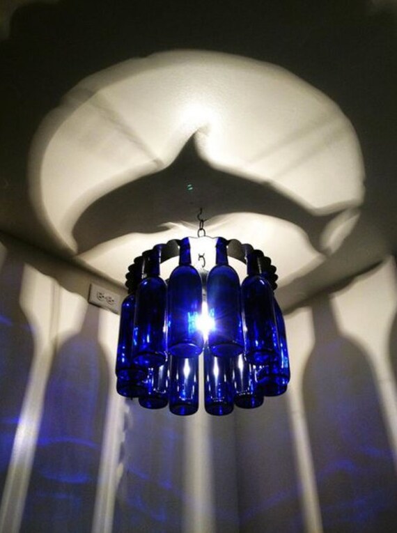 Dolphin Bottle Chandelier Ceiling Light Bottle Light Lights Lighting Beach Light Beach Theme Decor Beach Dolphin Dolphin Decor
