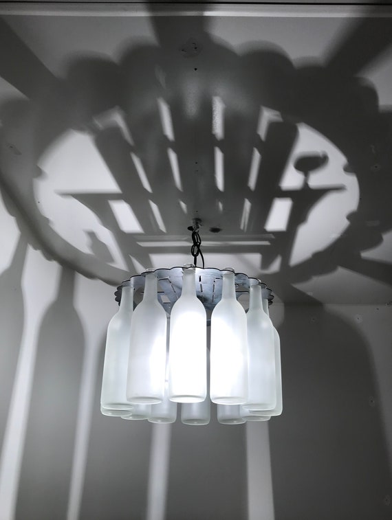 Beach Chair Bottle Chandelier Ceiling Light Bottle Light Lights Lighting Beach Light Beach Theme Decor Beach Summer Decor Tropical