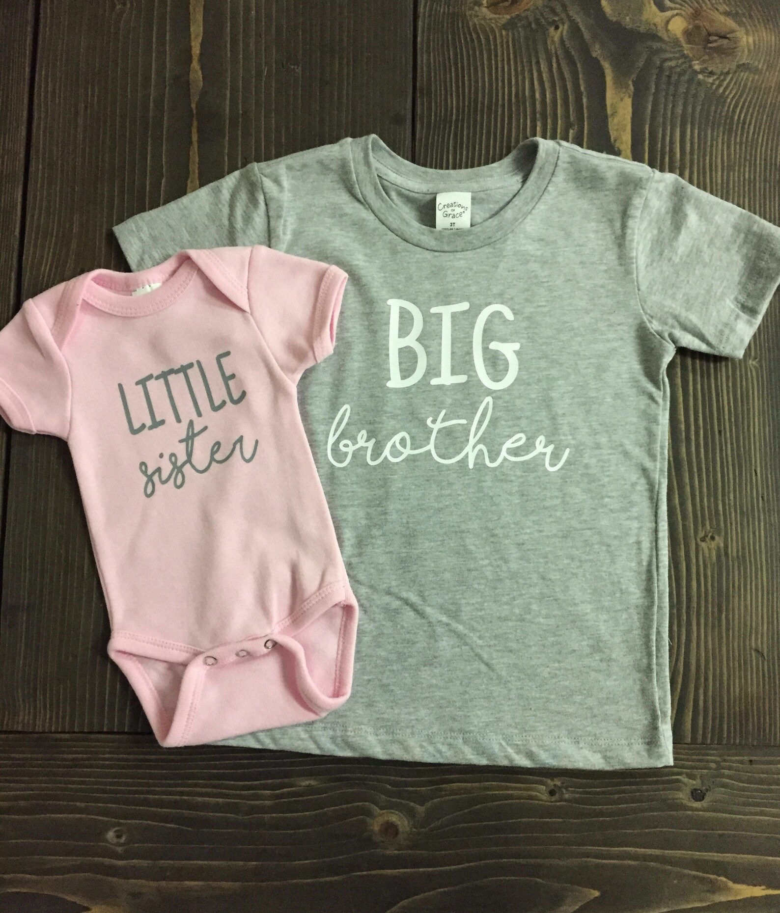 Big Brother Little Sister Outfit Set Baby Shower Gift - Etsy