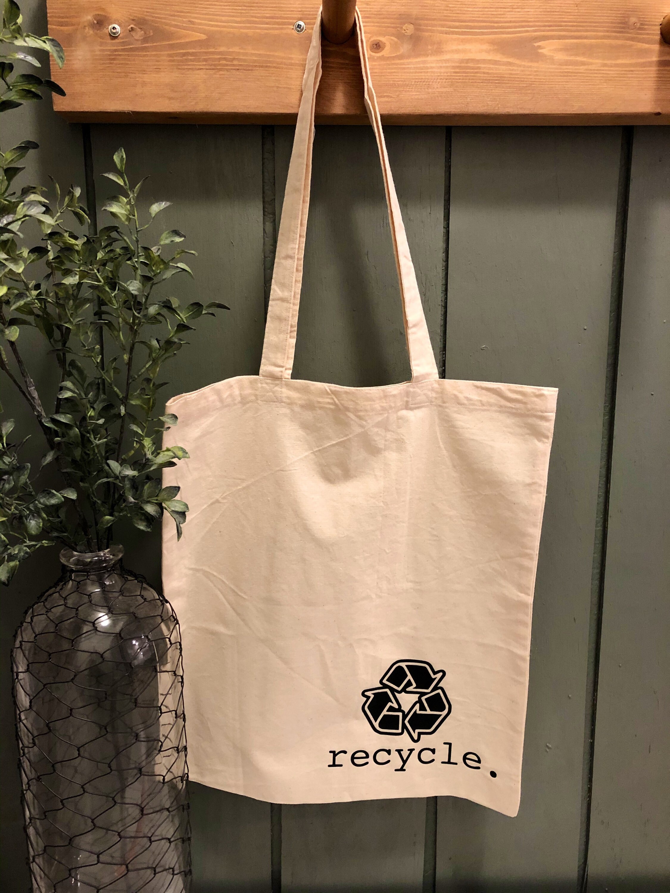 Canvas Tote Bag. Recycle Canvas Bag. Recycle Tote Bag. Etsy