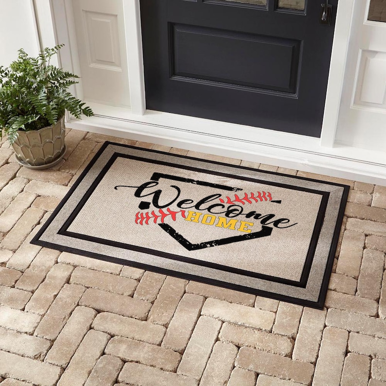 to Our Home Softball/baseball Door Mat. Great for Etsy