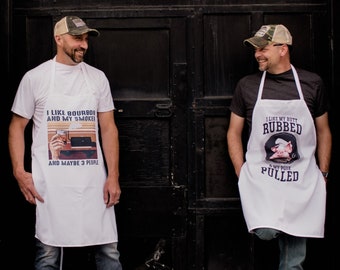 Grappige schorten voor papa, klaar voor verzending, Smoke That, roker, BBQ, grillen, schort voor papa, bakken en koken voor hem, geverfde Sassypantstees