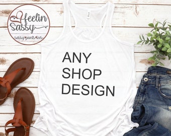 Bella Canvas Flowy Racerback Super Soft Tank Top decorated with any SassyPantsTees VINTAGE DYED design,Custom Tank | Park Vacation