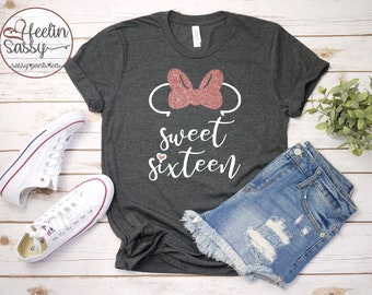 sweet 16 disney shirts
