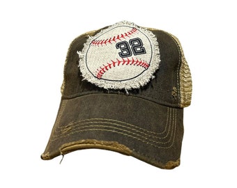 Personalisierte Ballkappe, beunruhigt Logo-Hut, benutzerdefinierte beunruhigt Raggy Patch Hut, kundenspezifische Hüte, Softball-Hut, Baseballmütze, SassyPantsTees
