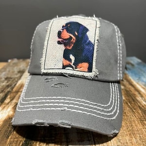 Pet Portrait Hats, Custom Distressed Raggy Patch Hat with Your Logo, Logo Hat, Custom hats, Design your own hat, Patch hat, SassyPantsTees