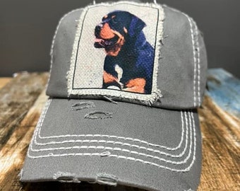 Pet Portrait Hats, Custom Distressed Raggy Patch Hat with Your Logo, Logo Hat, Custom hats, Design your own hat, Patch hat, SassyPantsTees