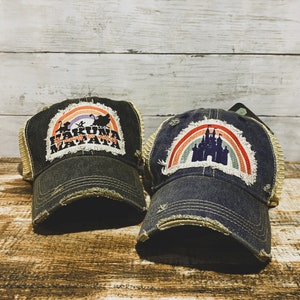 No Worries, Magic Castle,  Distressed Raggy Patch Hat As Pictured, Patch hat, SassyPantsTees
