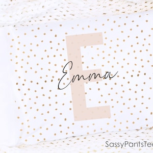 Pink & Gold, Initial, Custom Standard Pillowcase, Creative Personalized Gift, Girls Birthday Gift, Custom Pillowcases, SassyPantsTees