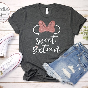 Sweet Sixteen Birthday | Magic Vacation | Best Birthday Ever | Rose Gold Minnie Ears | Birthday Minnie Shirt | Rose Gold | SassyPantsTees