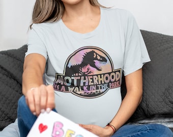 Motherhood is a Walk in the Park Shirt|Mom Life Shirt|Gift for Mom|Dinosaur Mom Shirt|Dinosaur Party|Mothers Day Gift|Dyed SassyPantsTees