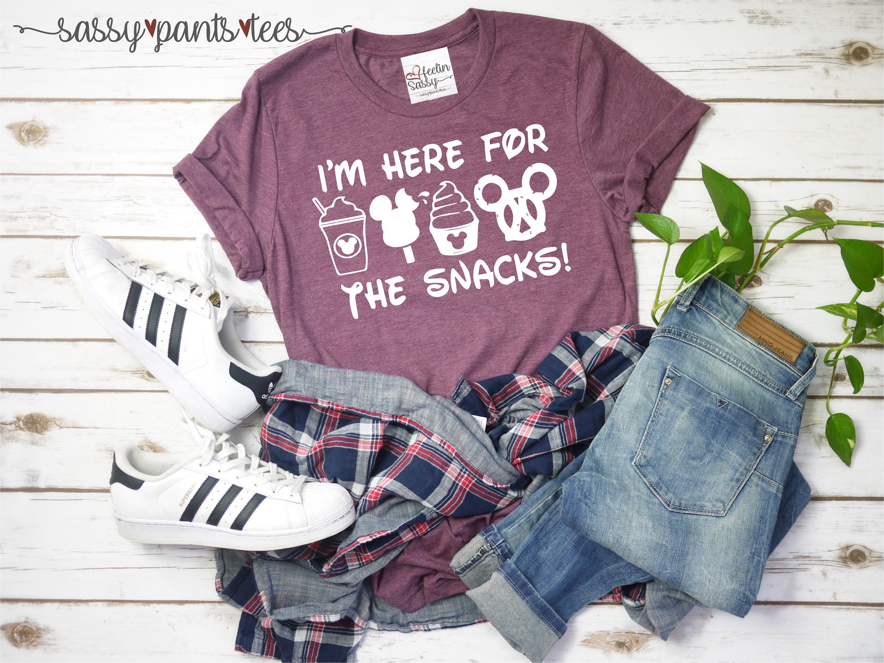 Magic Vacation  Inspired I'M here for the SNACKS SassyPantsTees Made to Order Bella+Canvas Unisex Tee