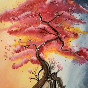 Sunset Cherry Blossoms pdf Tutorial