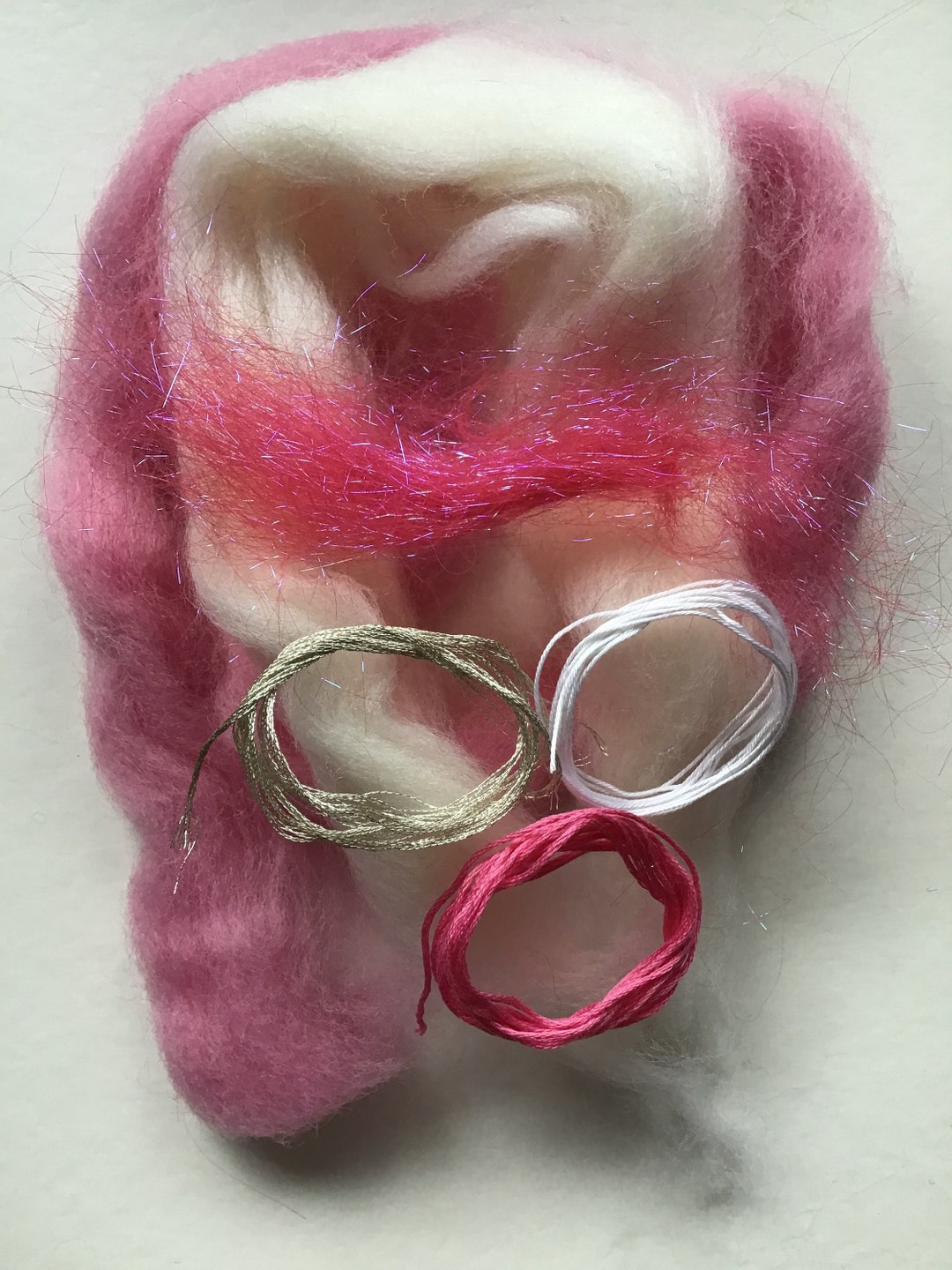Mini Felting Wool and Embroidery Thread Kit Etsy