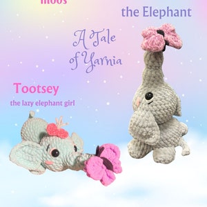 Elephant Bundle with bonus mods; Crochet Elephant pattern; No sew crochet