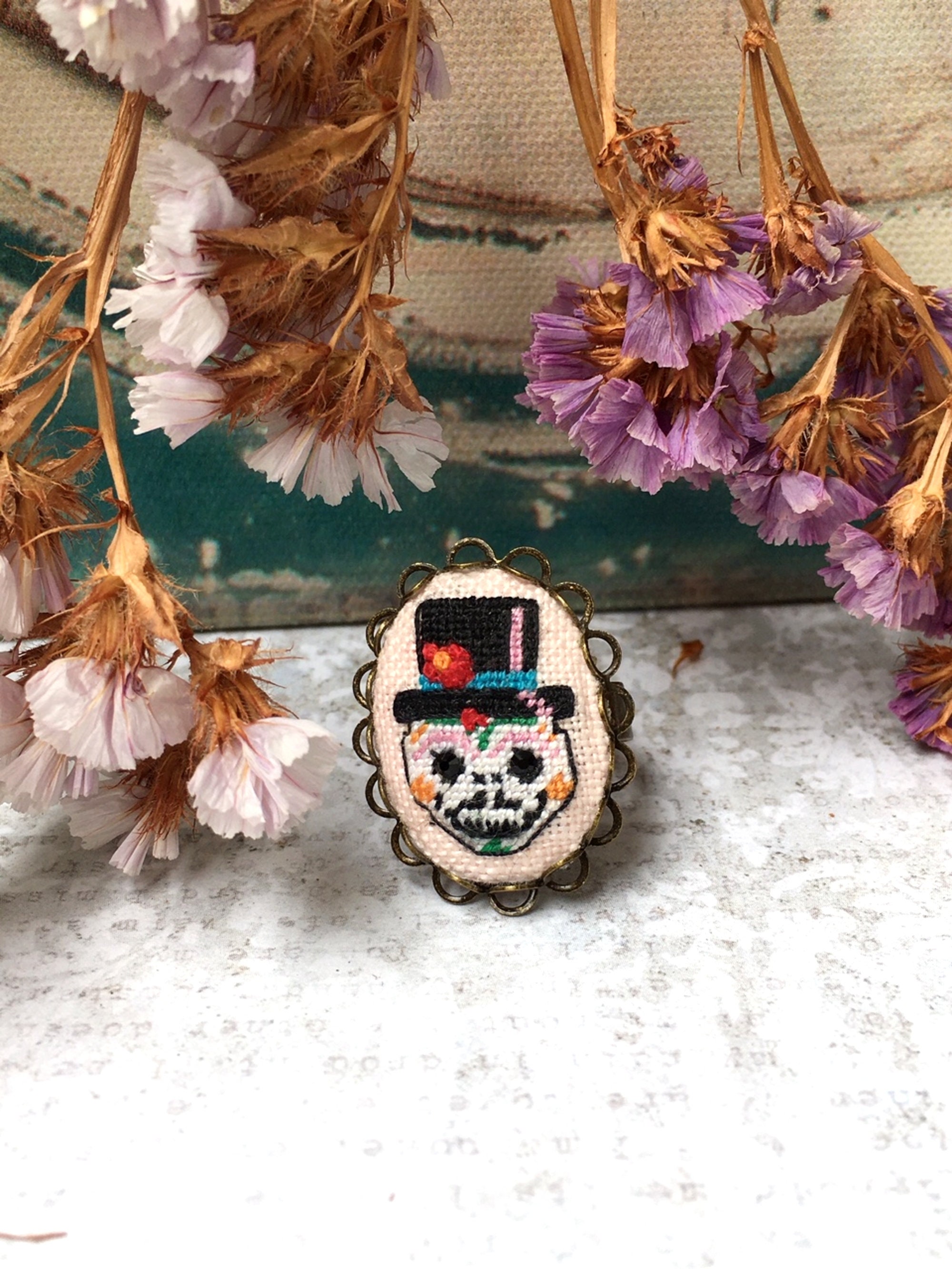 PEPIFY Anello Colorato Con Teschio Di Zucchero Giorno Dei - Foto 3