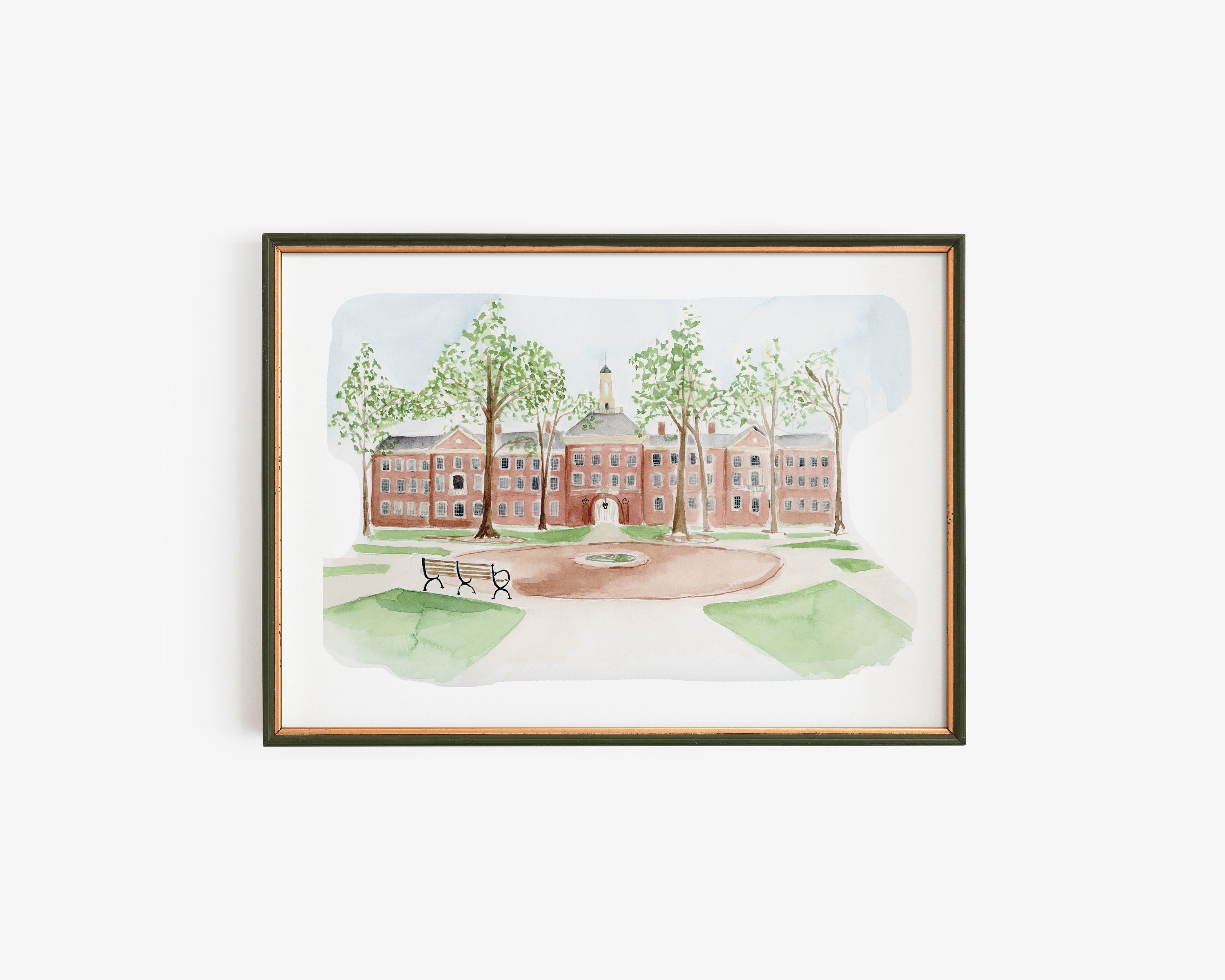 Miami University Ohio Watercolor Digital Print MU OH College Print Instant Download Printable