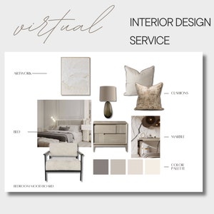 Diseño de interiores/Servicio de diseño de interiores/diseño electrónico/Tabla de humor personalizada/Decoración/Diseño virtual/Disposición/Diseño personalizado/Decoración del hogar/Diseño de dormitorios
