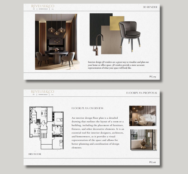 Interior Design Project Development Template | Client Presentation ...