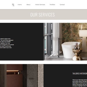 WIX Website Template - Interior Design - Etsy