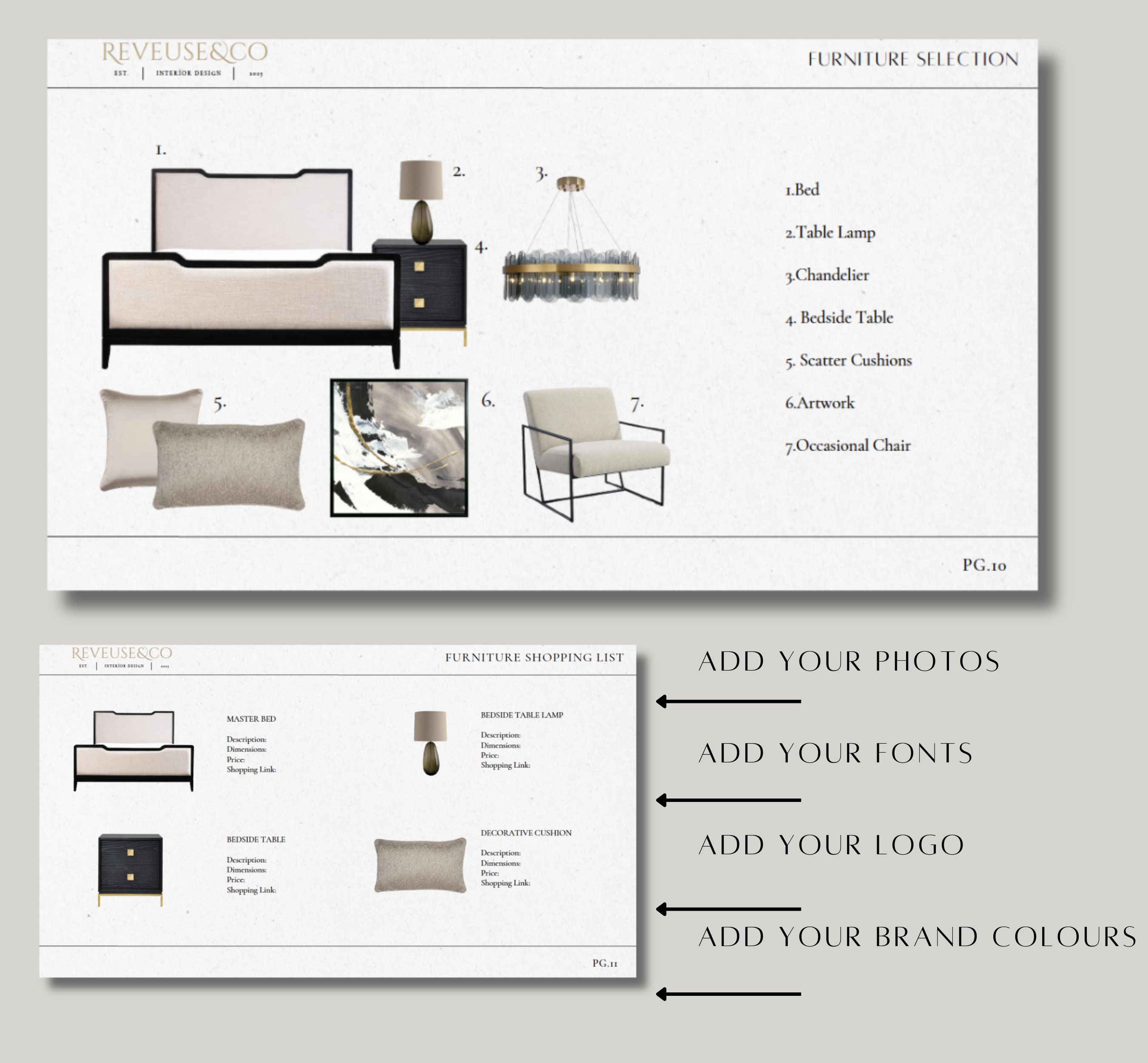 Interior Design Project Development Template | Client Presentation ...