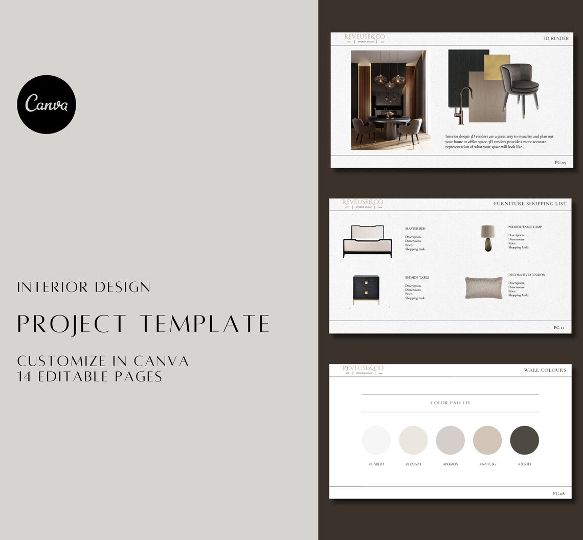 Interior Design Project Development Template | Client Presentation ...