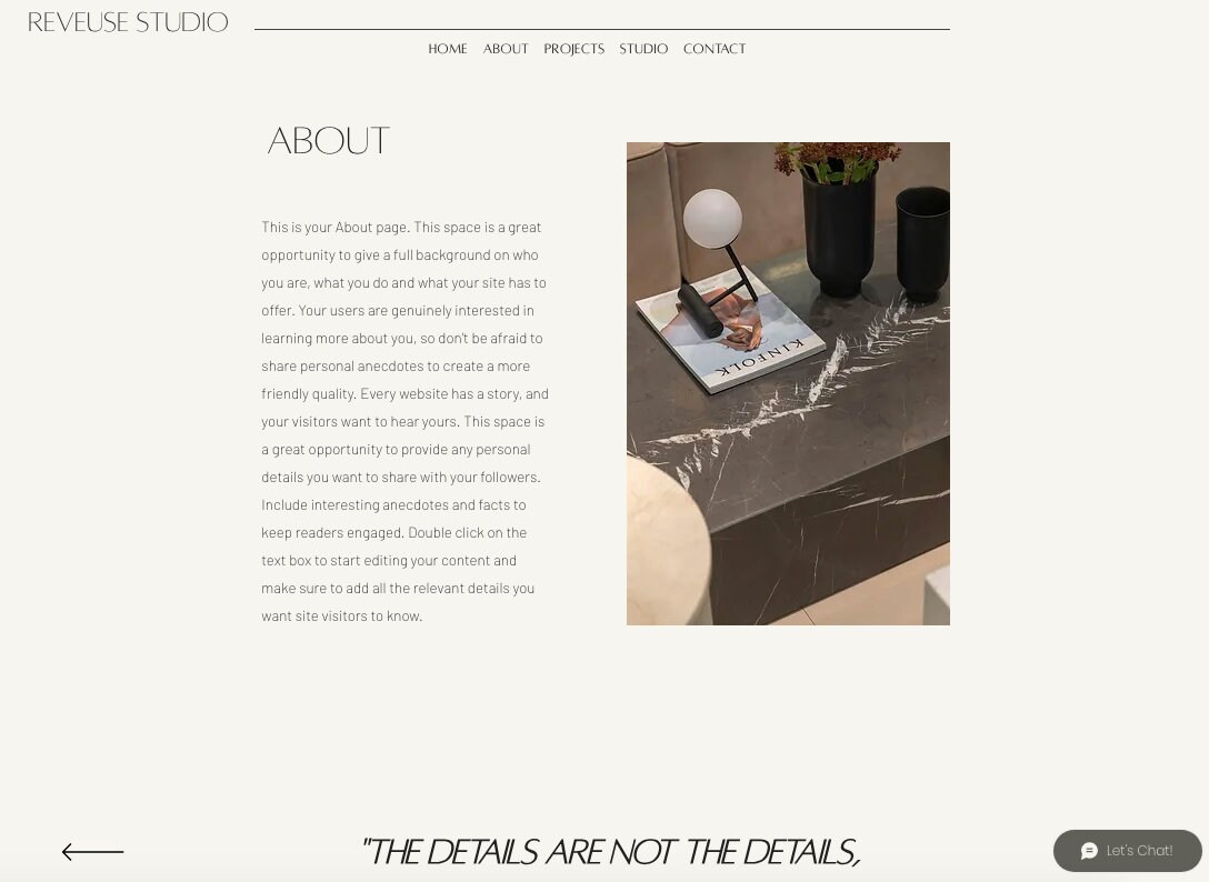 WIX Website Template - Interior Design | Interior Design Website ...