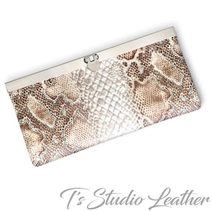 Python Snakeskin relieve textura piel de vaca cuero estilo occidental de la cartera de la mujer